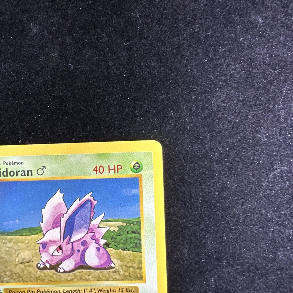Nidoran Male 1st Edition Shadowless Pokemon Card Base Set 55/102 - MP - Image 4 of 4