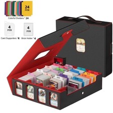 Trading Card Storage Box for 3200 , Leather Storage Box with Strong Closure US