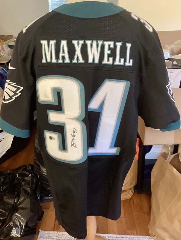 Philadelphia Eagles Autographed Authentic Alternate Byron Maxwell Jersey