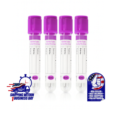 Pink Lab Tube Pink And Purple Blood Tubes