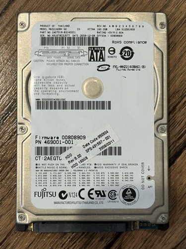 Fujitsu MHZ2160BH G2 160GB 5400RPM 8MB SATA II 2,5" Zoll - (6)