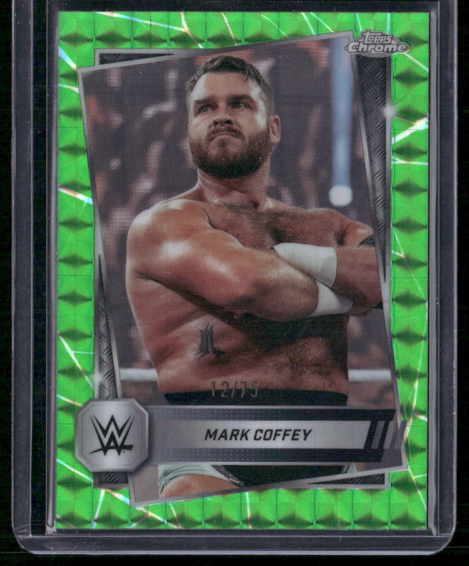 2025 Topps Chrome WWE#176 Mark Coffey Neon Green Geometric Refractor/#75 (001582