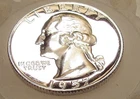 1957  Gem light Cameo Proof Quarter 90% SILVER EYE CANDY #114 ~ 2