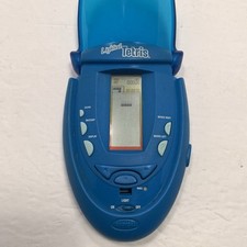 Tetris Lighted Electronic Handheld Travel Game Radica Fliptop Tested Working