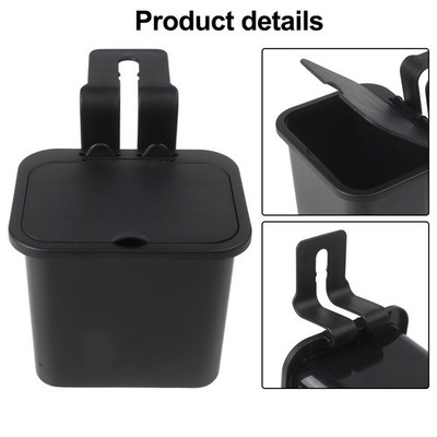 Lightweight Car Trash Can Litter Bin Garbage Storage Box Organizer Hooks