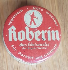 Roberin alte Blechdose Nigrin Werke Probe Dose Edelwachs Carl Gentner G&ouml;ppingen