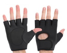 Guantes de levantamiento de pesas sin dedos, antideslizantes y transpirables