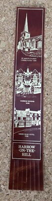   HARROW ON THE HILL   LESEZEICHEN   Leder *aus Sammlung* 196