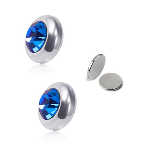Stainless Steel Magnetic Stud Earrings 8MM For Women Men Non-Piercing Clip On US - Picture 16 of 23