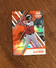Jeter Downs 2017 Panini Elite Extra Edition Aspirations Orange #32 Dodgers /100