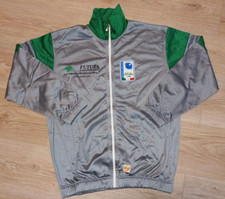Vintage Italy Bowling Team 90's Track Jacket Silver/Green Mint/Unworn.