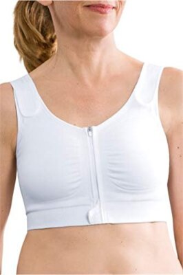 Amoena Leyla Seamless Post-Surgical Bra - White - 40/42