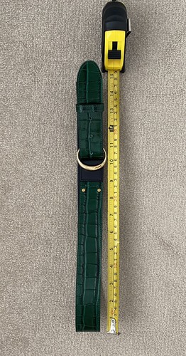 Chloe Woodsy Green Crocodile Effect Belt Gold Buckle C Size L New No Tag - Picture 11 of 12