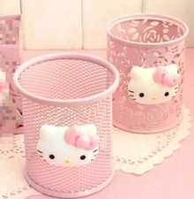 Lovely Cute KT cat student desk stationery storage box pen holder