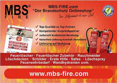 MBS-FIRE 6kg Pulverfeuerlöscher Sparpaket – ASR EN3, Brandklassen A,B,C