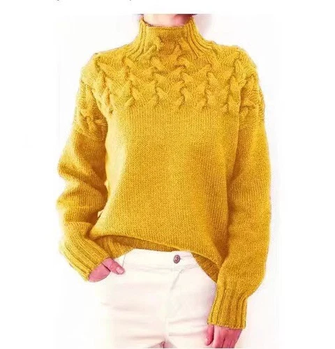 Damen Frauen Strick Rollkragen Pullover Langarm Winter Warm Pullover Oberteil! - Bild 8 von 33