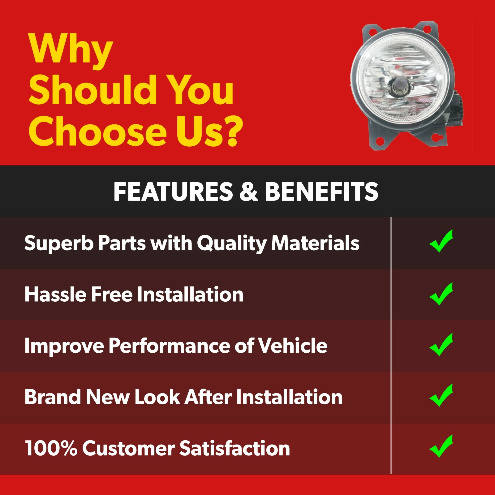 For Honda Civic Fit HRV Fog Light Fog Lamp With New Bulb Replacement Passenger