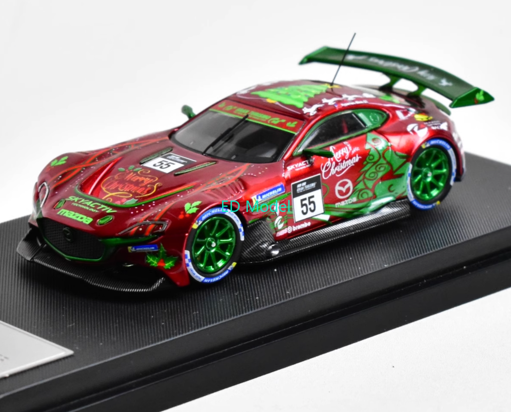 BN Glory 1:64 Red Christmas RX Vision GT3 Sports Model Diecast