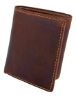 Handmade 3 Fold Leather RFID Blocking Vintage Men's Wallet - Brown