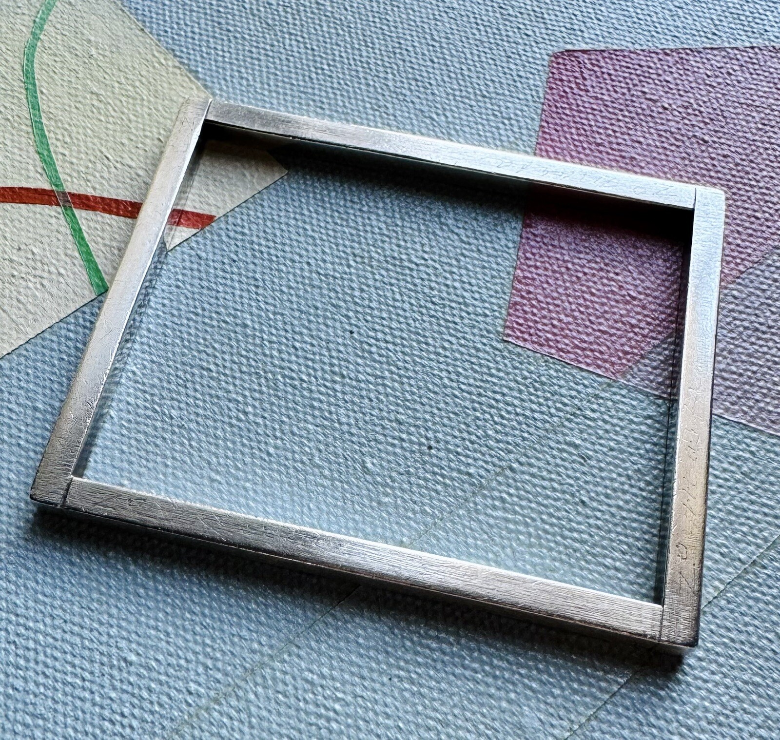 Cool Artisan Sterling Silver Rectangular Bangle B… - image 3