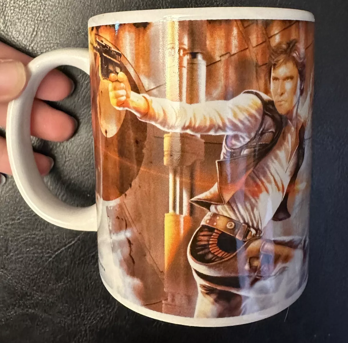 Star Wars 2011 Galerie Coffee Cup Mug Featuring Han Solo and Boba Fett