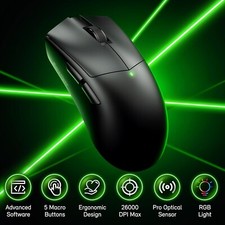 Claw Wireless Gaming Mouse, Ergonomic Mouse, 55g Ultra-Lightweight, 26000 DPI