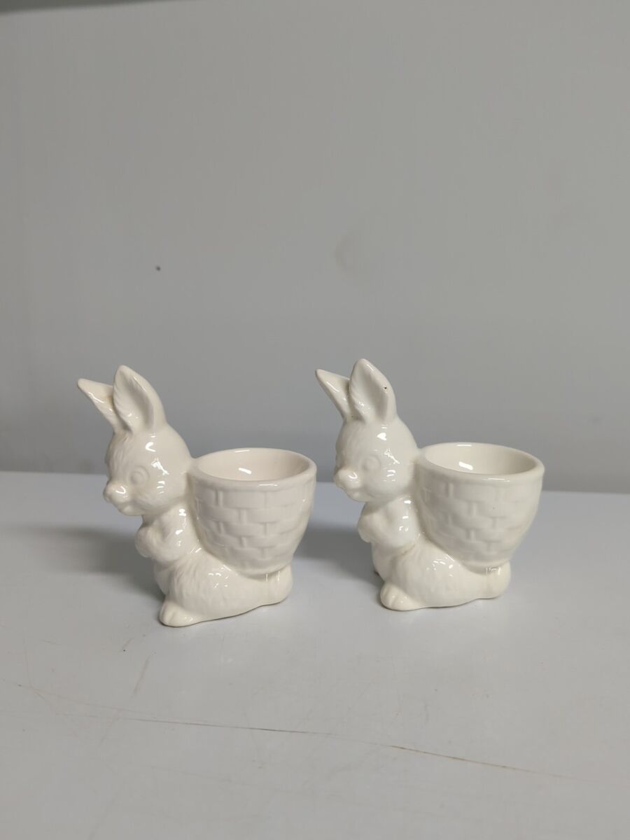Vintage White Rabbit Egg Cup Vintage White Rabbit Egg Cup