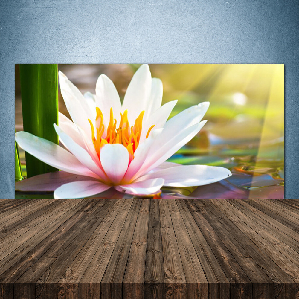 Crédence en verre imprimé fleurs de qualité supérieure 140x70 cm