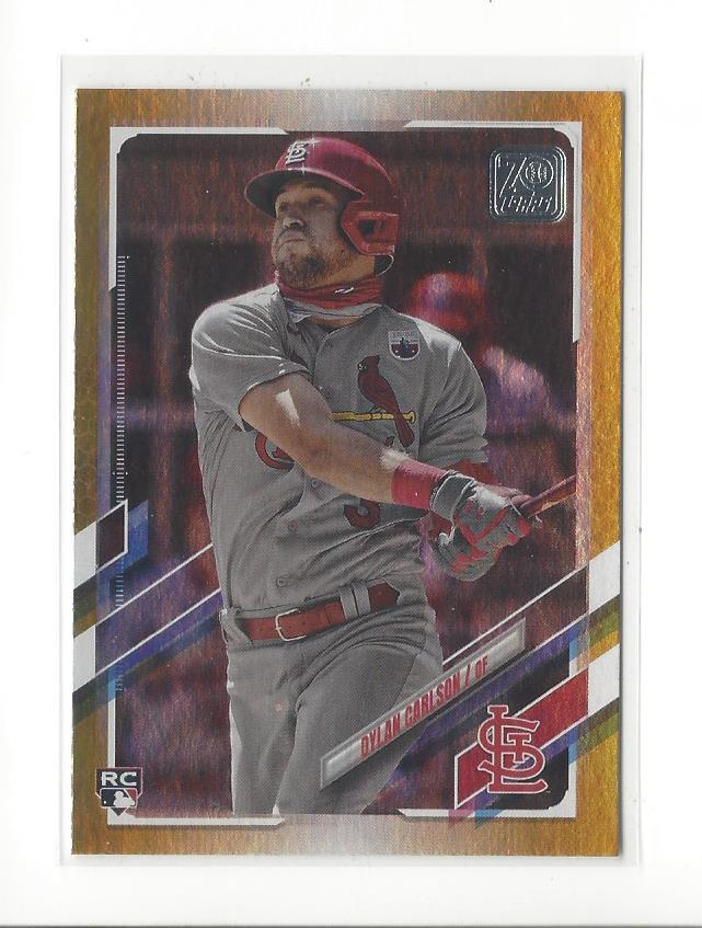 2021 Topps Gold Foil #285 Dylan Carlson RC Rookie Cardinals