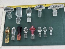 13 Beautiful Vintage Glass Bottle or Perfume Stoppers - Buy all or Individually