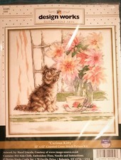 Design Works "Curious Kitty" Counted Cross Stitch Kit 12"x12"