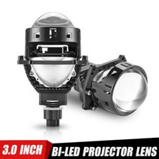 2X 3.0'' Bi-LED Projector Lens Fog Light 20000LM 6000K White Hi-Lo Retrofit