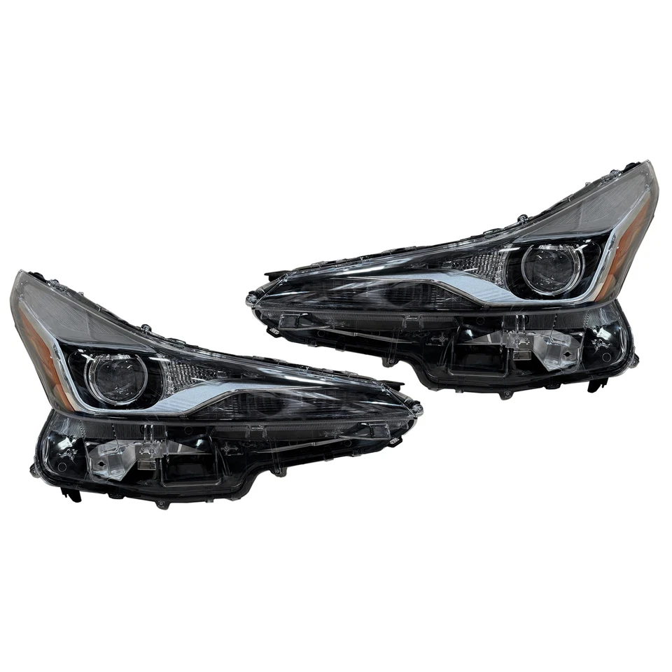 For 2019 2022 Toyota Prius LED Headlight Chrome Left Right Pair Set 2Pc no Fog - Image 2 of 4