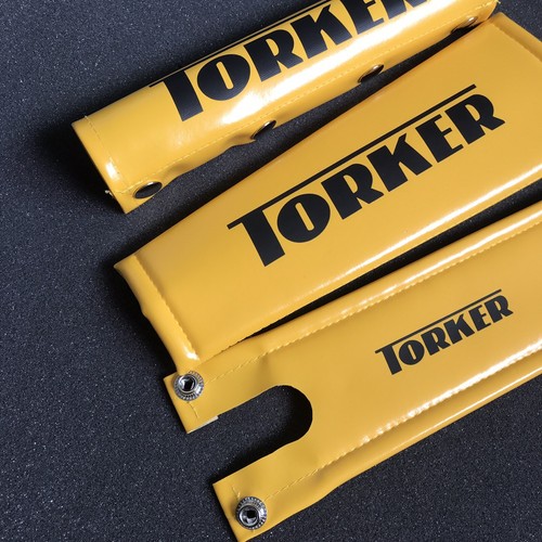 Torker Bmx Pad Set Vinyl Yellow BLACK Oldschool REPOP Tange Koizumi PK Ripper DG - Picture 2 of 8