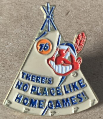 Cleveland Indians Union 76 vintage Pinback Pin - Municipal Stadium