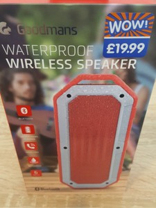 goodmans waterproof wireless speaker