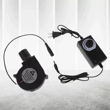 12V BBQ Variable Speed Blower Fan With Air Duct For Camping Picnic Hair Dryerki