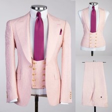 Men Suits Regular Fit Peak Lapel Formal Tuxedos Formal Dinner Single Breasted
