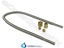 FLEXIBLE PILOT PIPE GAS VALVE TAP TO PILOT CONNECTION AND FEMALE / MALE NUT 6MM