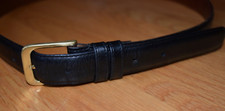 VTG Coach Belt Leather Gold Tone Buckle Black 5700 Equestrian USA Womens 36