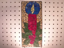 Stained Glass Candle Surround Cover Christmas Decor