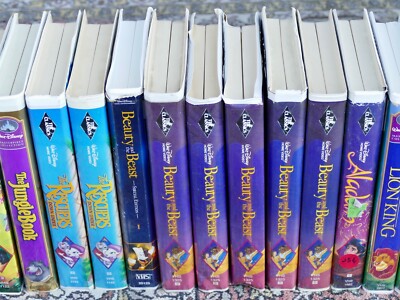 Set of 49 Disney Animated Classic VHS collection - lot black