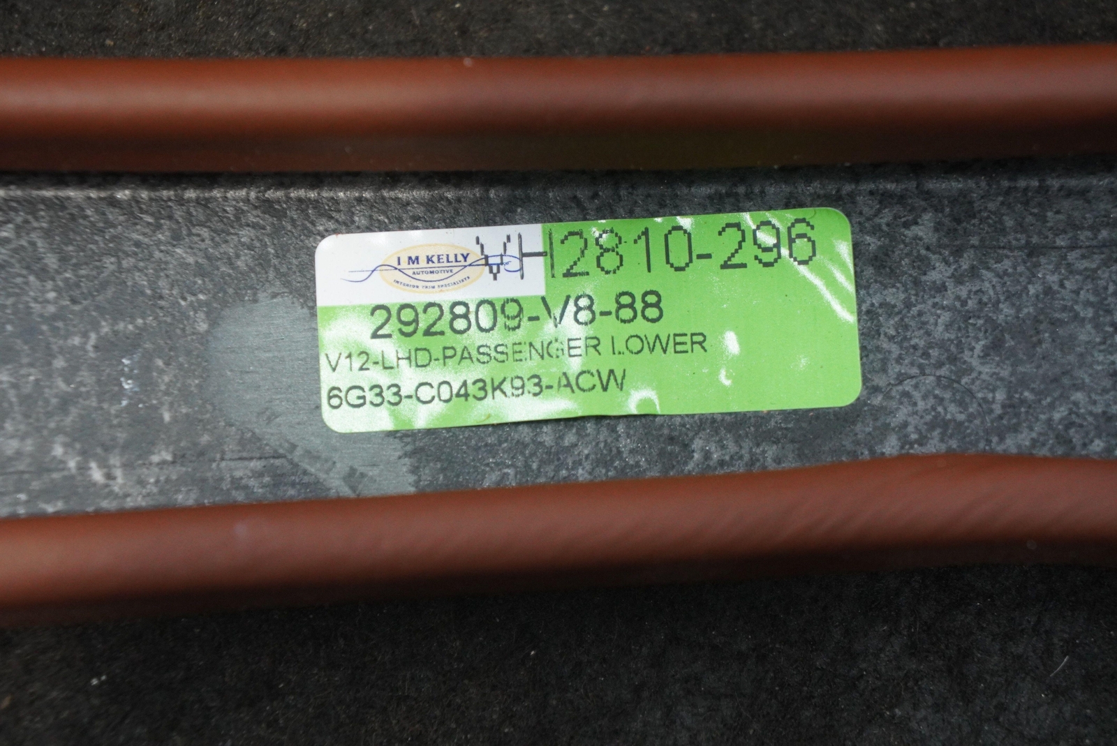 Right Dash Lower Glove Box Trim Panel 6G33-C043K93-ACW Aston Martin Vantage 2017