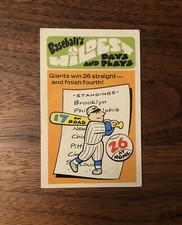 1974 Fleer Cloth Patches Laughlin Baseball's Wildest Days and Plays #29