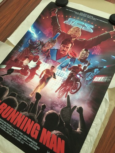 The Running Man Print Poster Limited Edition 60/70 - Artist Dave Merrell - Picture 10 of 10