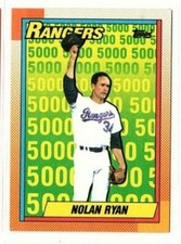 1990 Topps NOLAN RYAN Baseball Card #5 Texas Rangers Baseball Card HOF