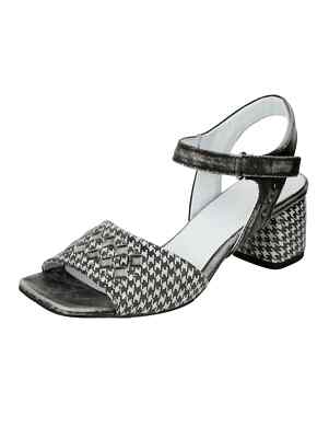 Simea Sandale Sandalette Damenschuhe Leder in Hanhentritt Optik 40