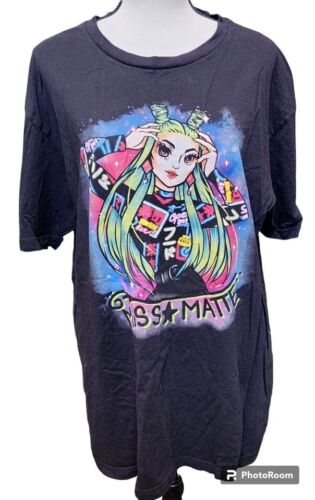 Miss Matte Anime T-shirt Size XL Black Next Level