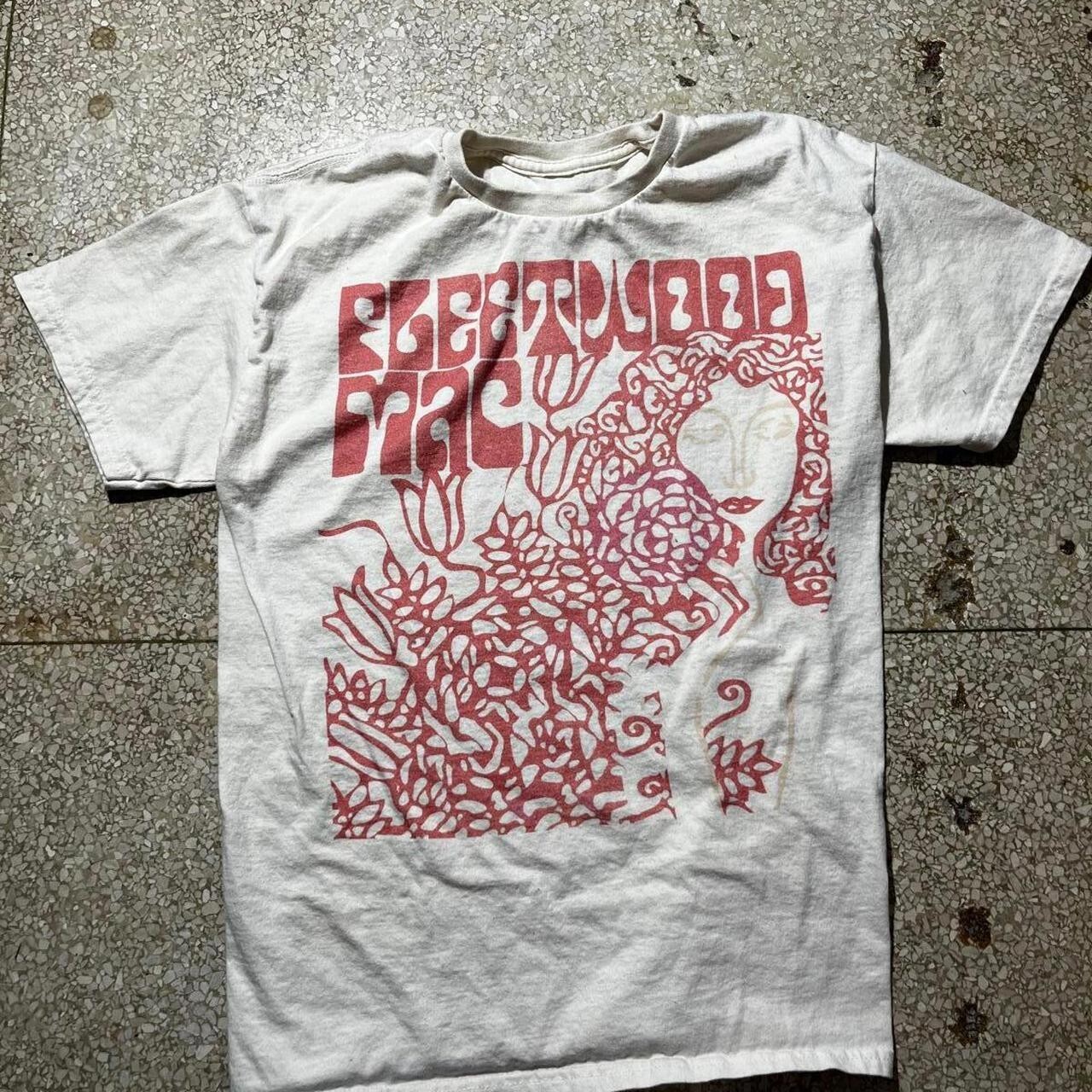 Fleetwood Mac Rock Band Tour White Short Sleeve T-Shirt KV34711