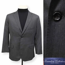 TOM JAMES EXECUTIVE mens solid gray USA sport coat suit jacket blazer 38 S